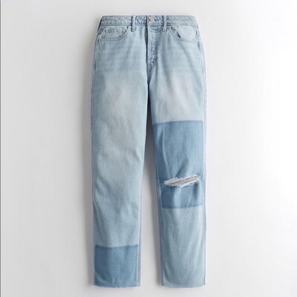 Hollister Ultra High-Rise Crop Vintage Straight Jeans
